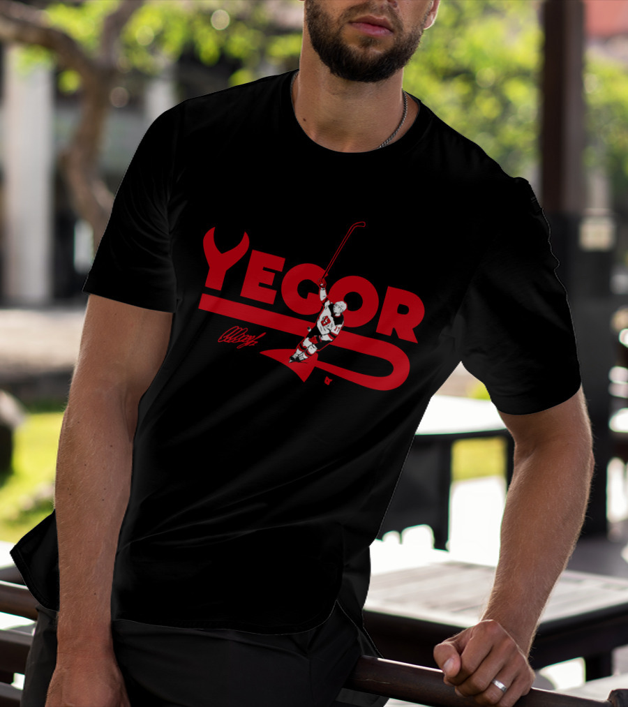 Yegor Sharangovich Celly Hockey Celebration T-Shirt