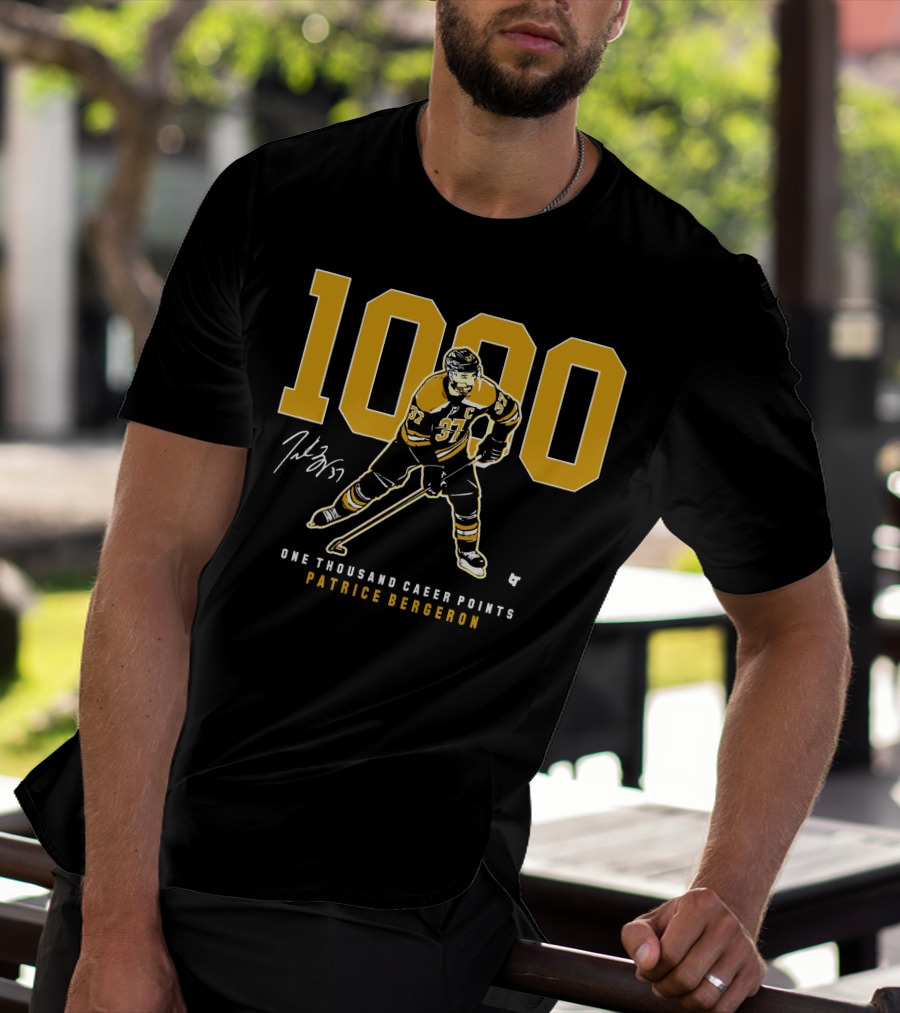 1000 One Thousand Career Points Patrice Bergeron T-Shirt