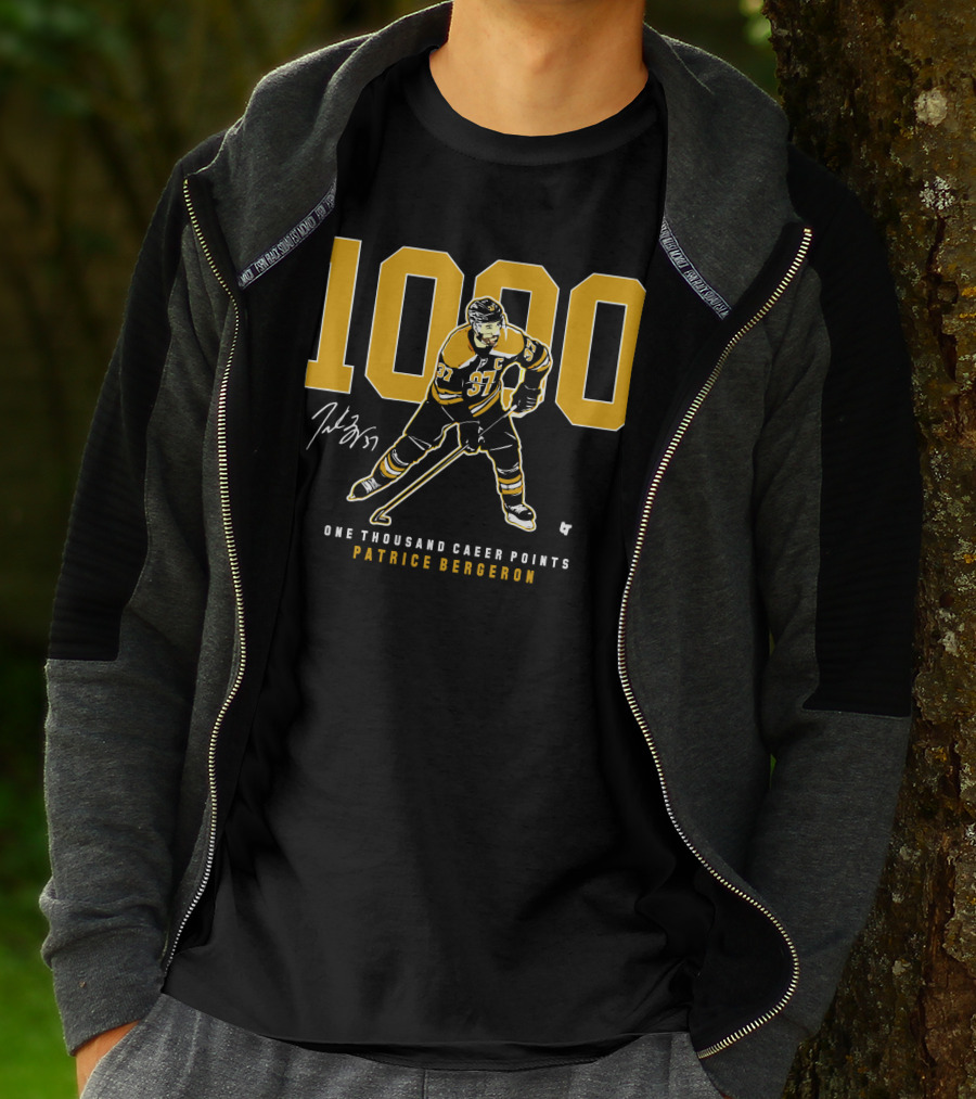 1000 One Thousand Career Points Patrice Bergeron T-Shirt