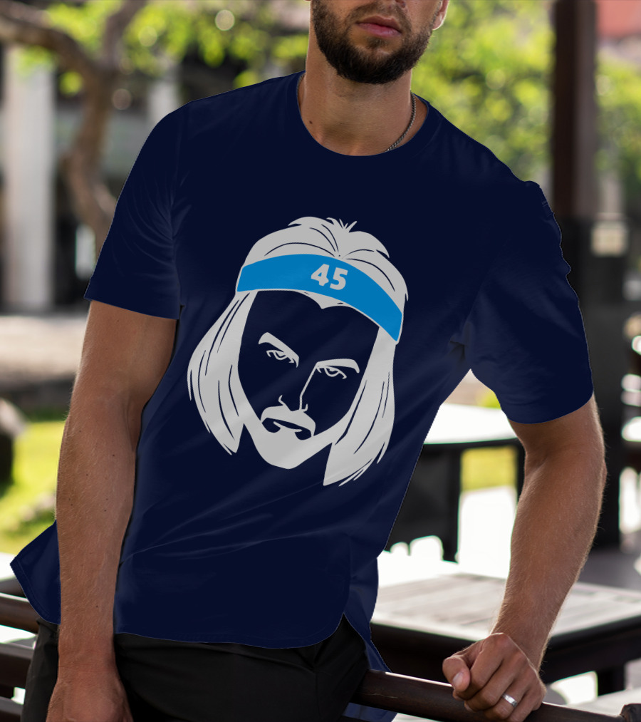 Tar Heel Illustrated Brady Manek Number 45 Stencil T-Shirt