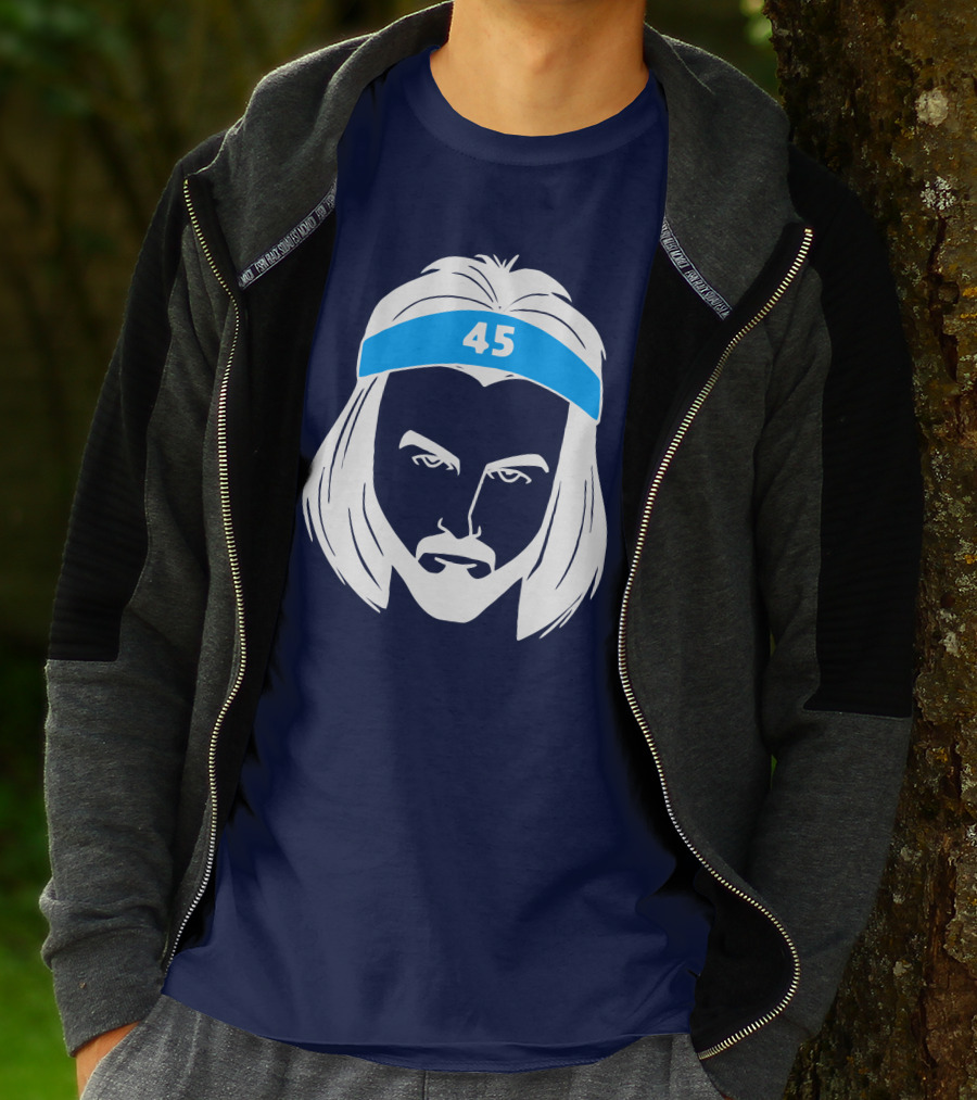 Tar Heel Illustrated Brady Manek Number 45 Stencil T-Shirt