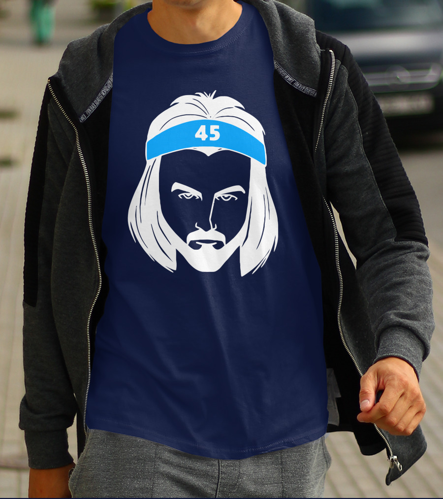 Tar Heel Illustrated Brady Manek Number 45 Stencil T-Shirt
