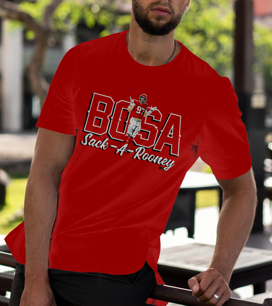 Bosa Sack-A-Rooney 97 Football Player Pose T-Shirt