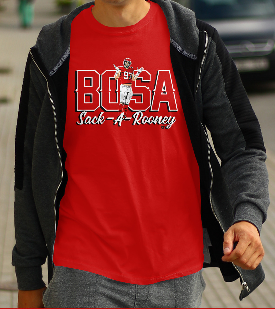 Bosa Sack-A-Rooney 97 Football Player Pose T-Shirt