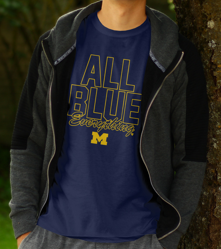 Michigan Wolverines Football All Blue Everything T-Shirt