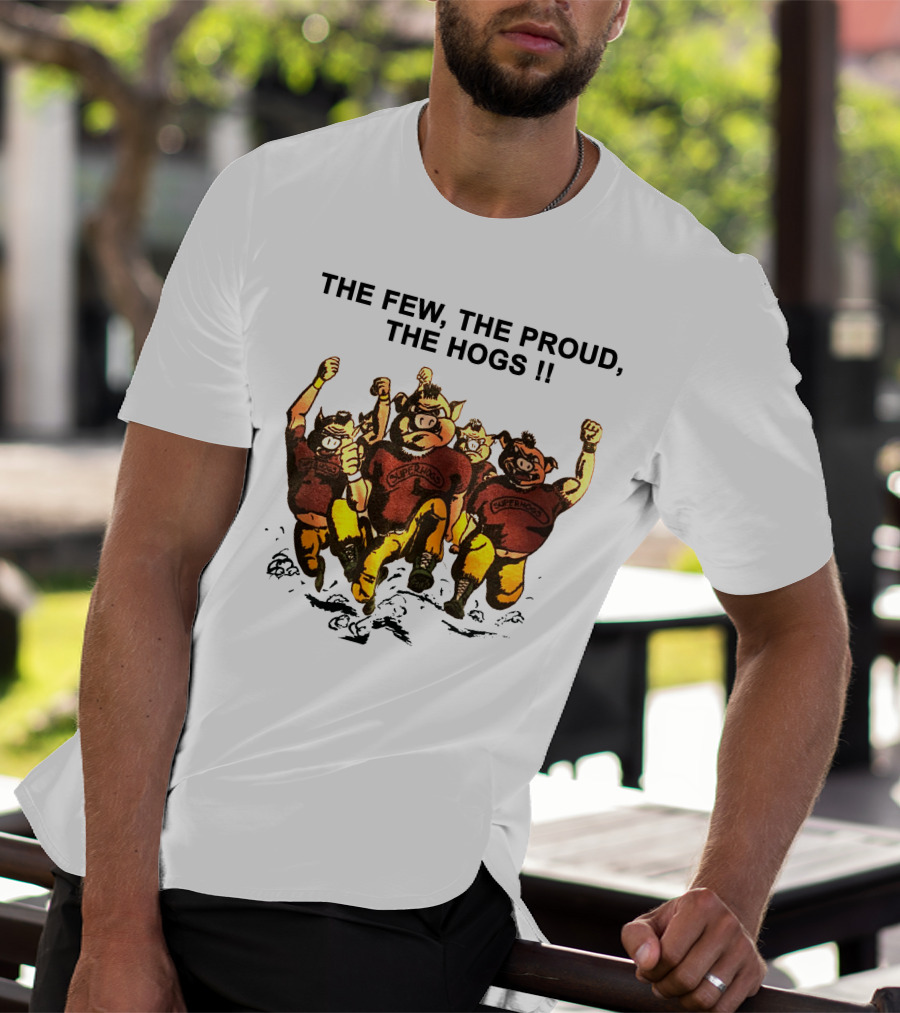 The Few The Proud The Hogs Superhogs Running Cartoon Group T-Shirt