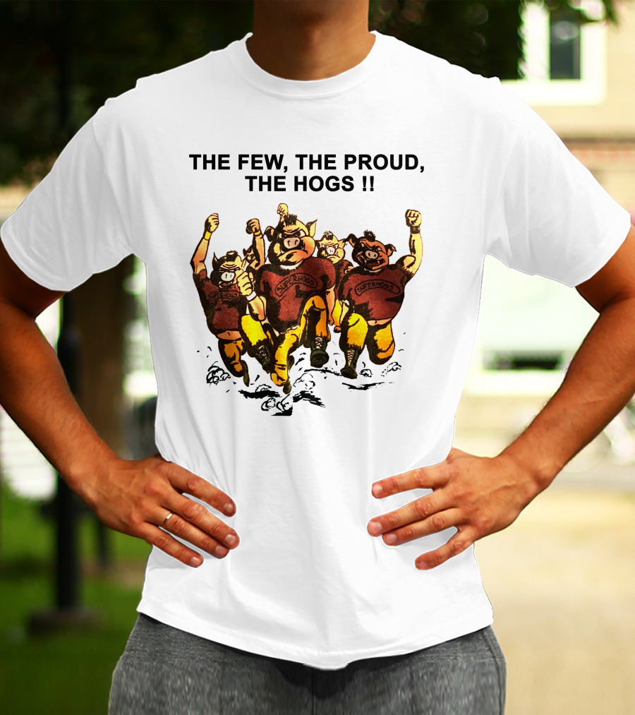 The Few The Proud The Hogs Superhogs Running Cartoon Group T-Shirt
