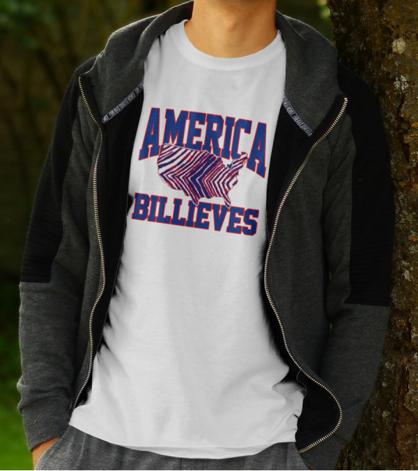 America Billieves Map Zubaz T-Shirt