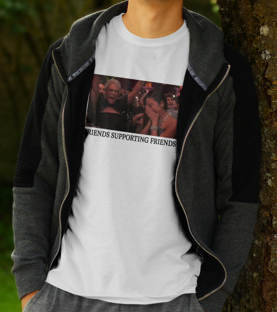 FRIENDS SUPPORTING FRIENDS MICHELLE YEOH JAMIE LEE CURTIS T-Shirt