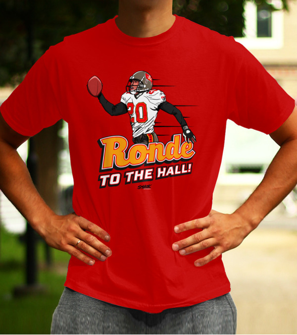 Ronde Barber Tampa Bay Buccaneers Hall Of Fame T-Shirt