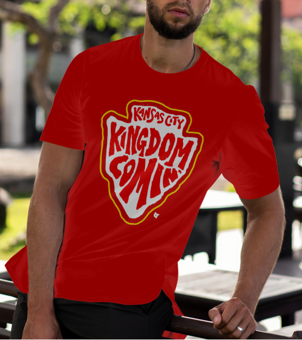 Kansas City Kingdom Comin' Red Shield T-Shirt