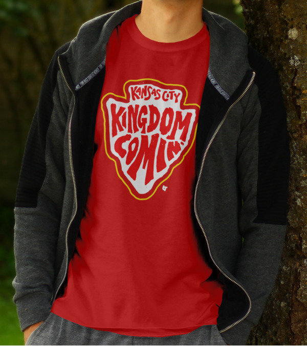Kansas City Kingdom Comin' Red Shield T-Shirt