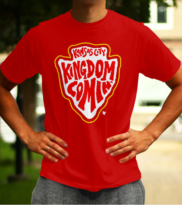 Kansas City Kingdom Comin' Red Shield T-Shirt