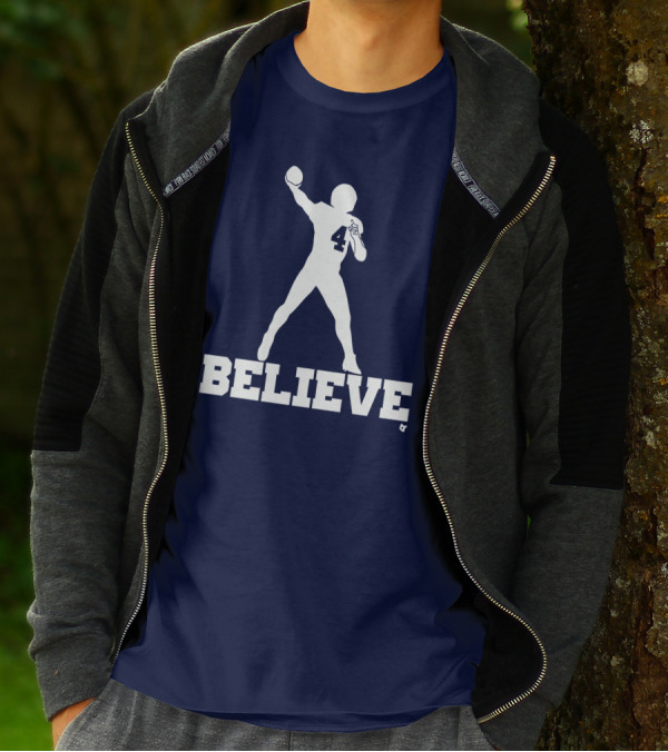 Dak Prescott Number 4 Believe Football T-Shirt