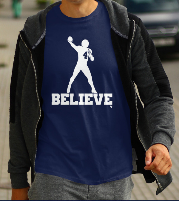 Dak Prescott Number 4 Believe Football T-Shirt