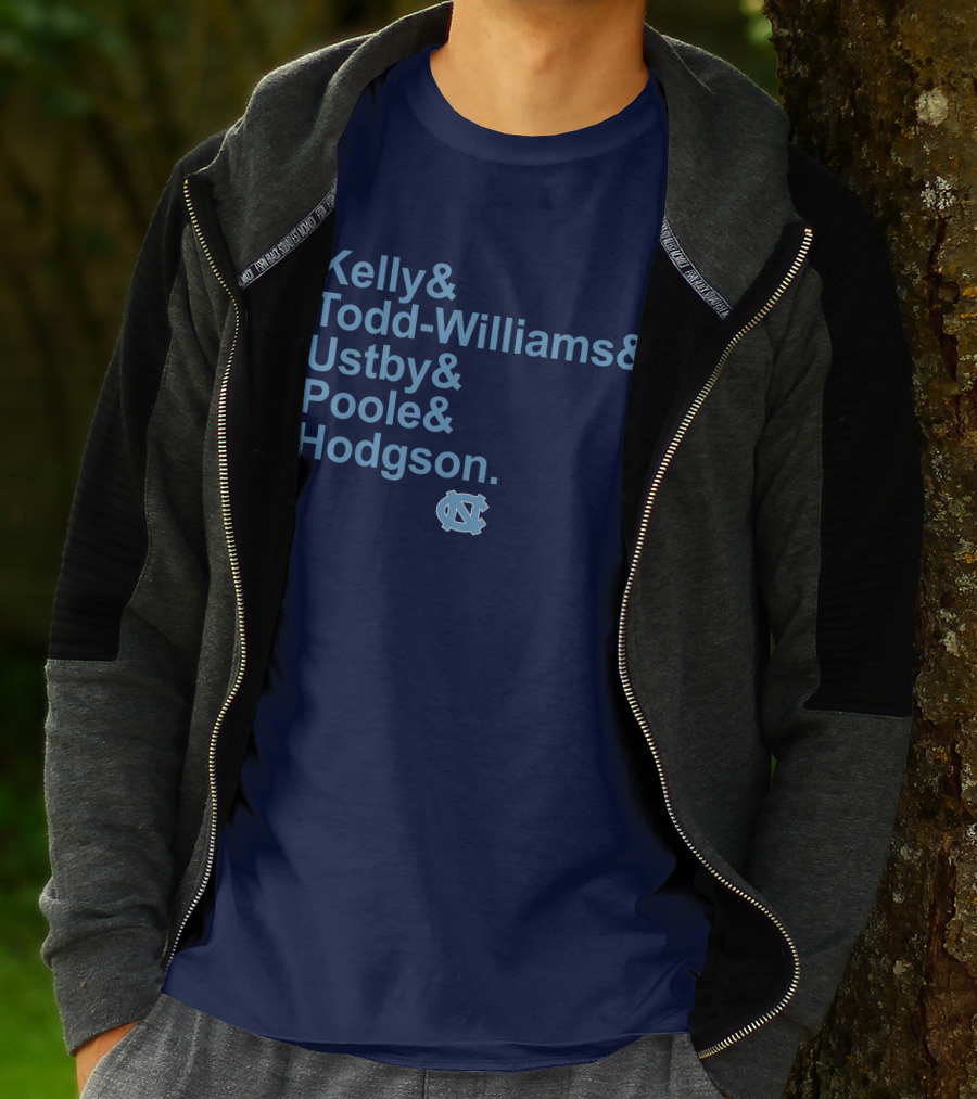UNC Basketball Kelly Todd-Williams Ustby Poole Hodgson Names T-Shirt