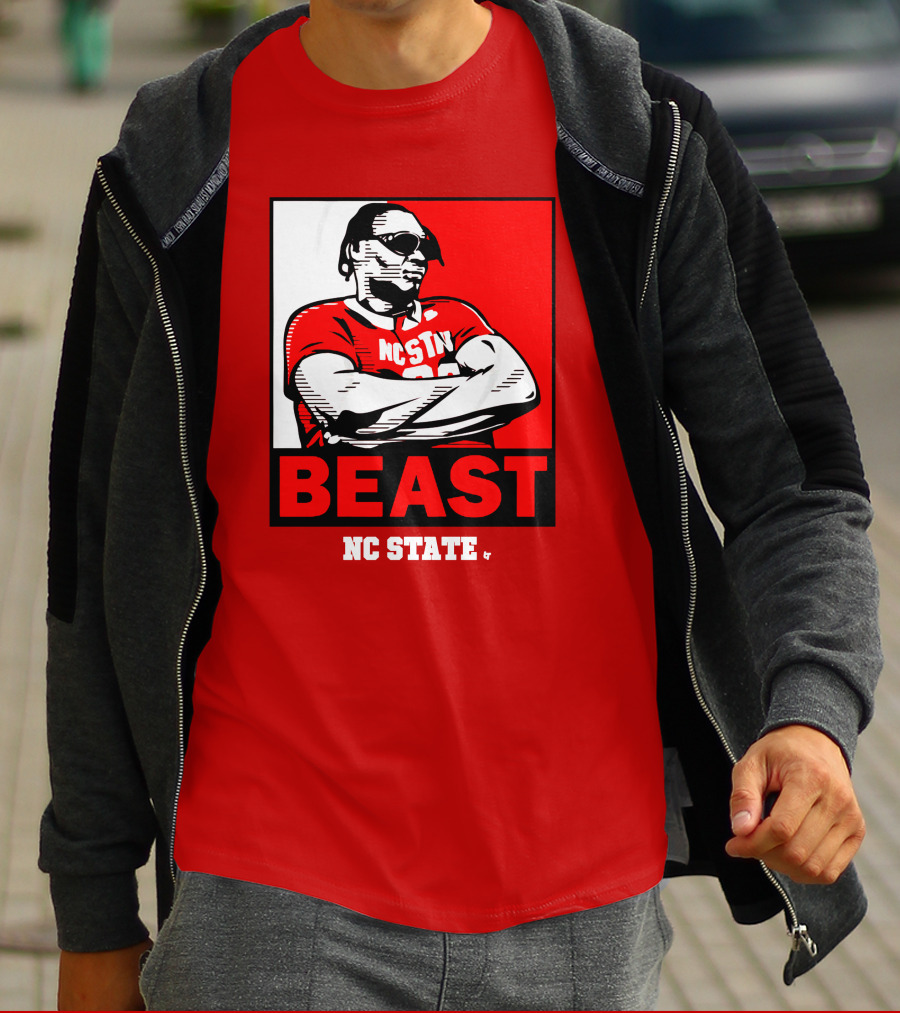 NC State Basketball DJ Burns Beast Shades T-Shirt