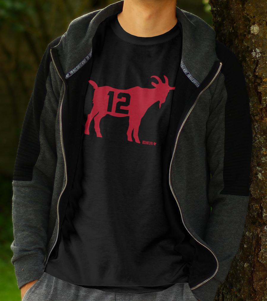 Tom Brady 12 NFLPA Goat T-Shirt