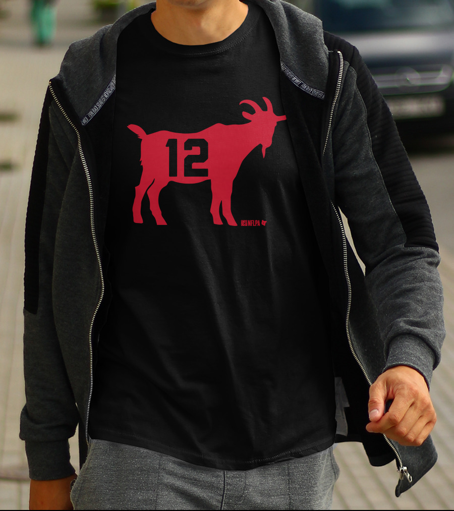Tom Brady 12 NFLPA Goat T-Shirt