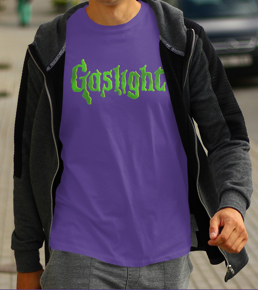 Gaslight Green Slime Retro Gothic Typography T-Shirt