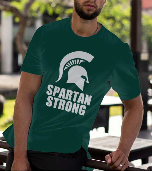 Spartan Strong MSU Helmet T-Shirt
