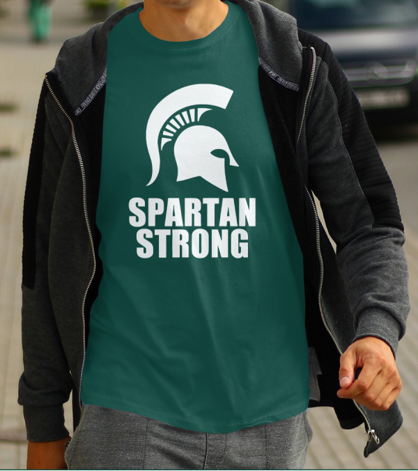 Spartan Strong MSU Helmet T-Shirt