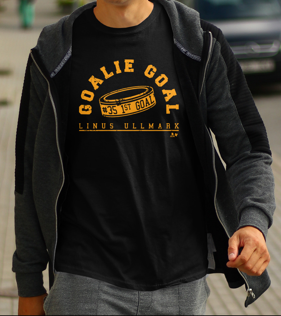 Linus Ullmark Goalie Goal #35 1st Goal T-Shirt