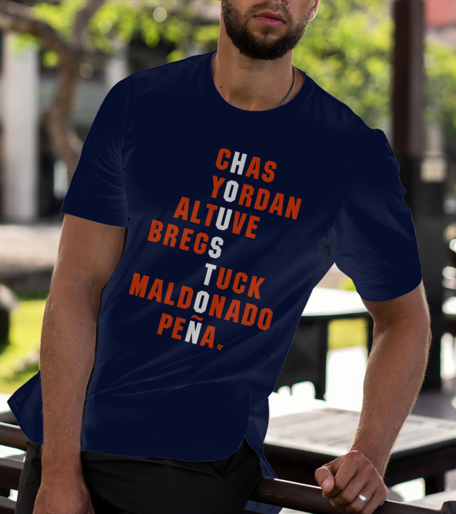 Houston Chas Yordan Altuve Bregs Tuck Maldonado Peña Names T-Shirt