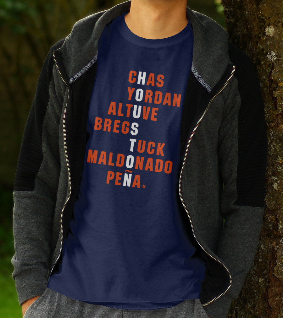 Houston Chas Yordan Altuve Bregs Tuck Maldonado Peña Names T-Shirt