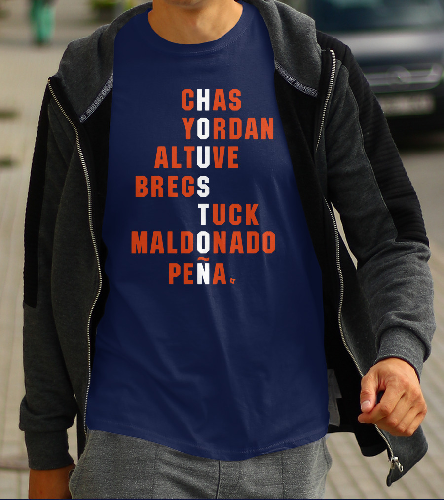 Houston Chas Yordan Altuve Bregs Tuck Maldonado Peña Names T-Shirt