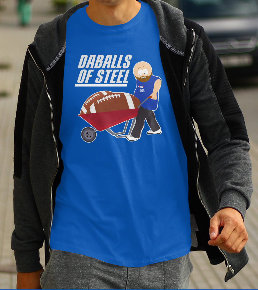 Daballs Of Steel Wheelbarrow Football Carrying Soccer Player T-Shirt