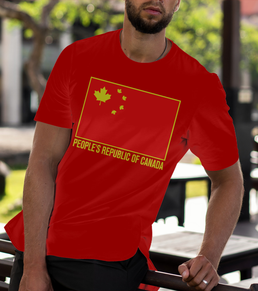 W Brett Wilson People's Republic Of Canada Chinese Flag Red Maple Leaves T-Shirt