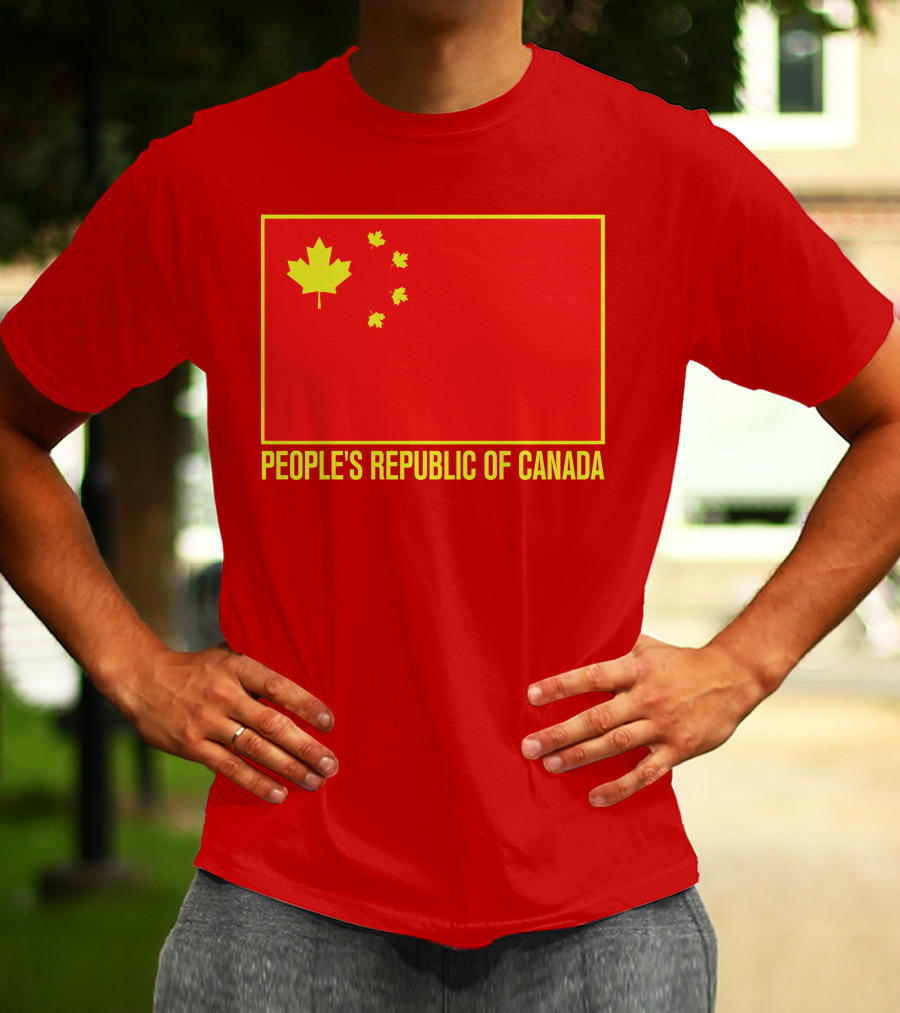 W Brett Wilson People's Republic Of Canada Chinese Flag Red Maple Leaves T-Shirt