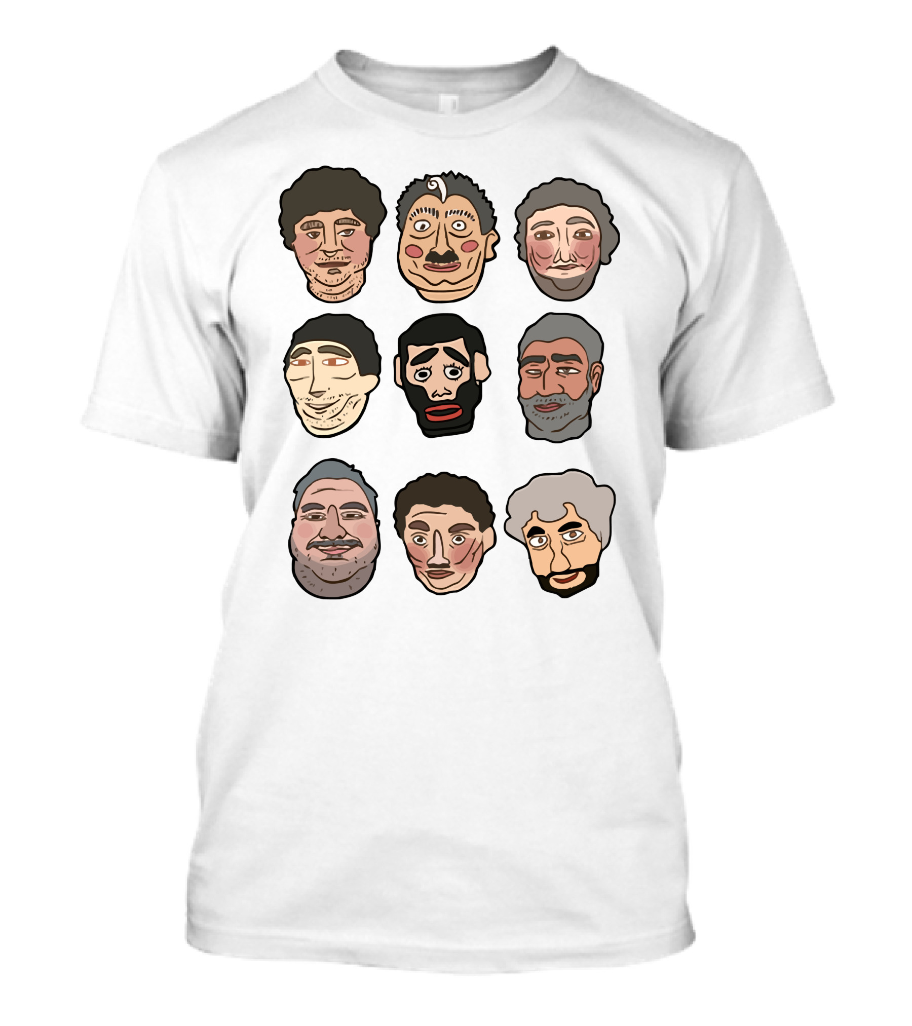 H3 Podcast Faces Characters T-Shirt