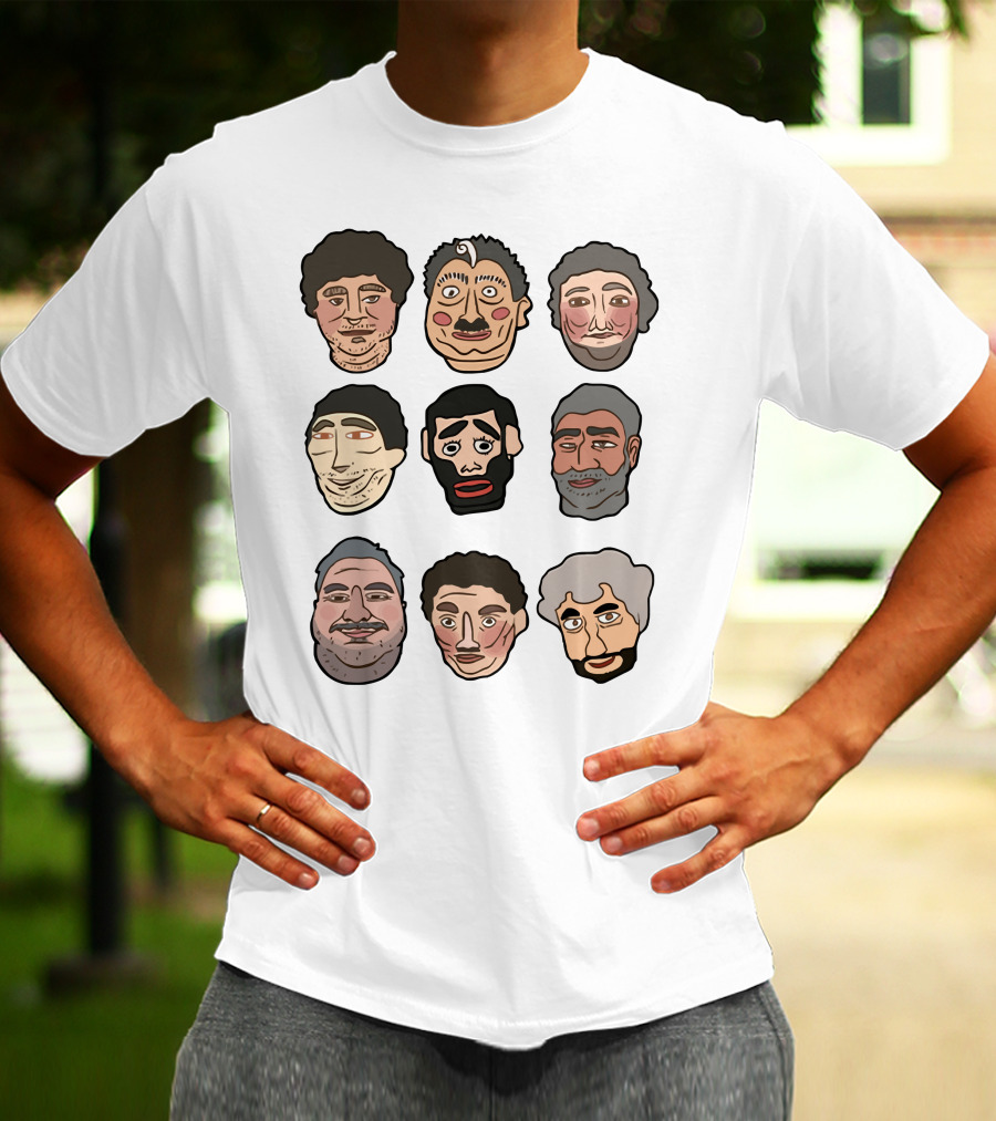 H3 Podcast Faces Characters T-Shirt