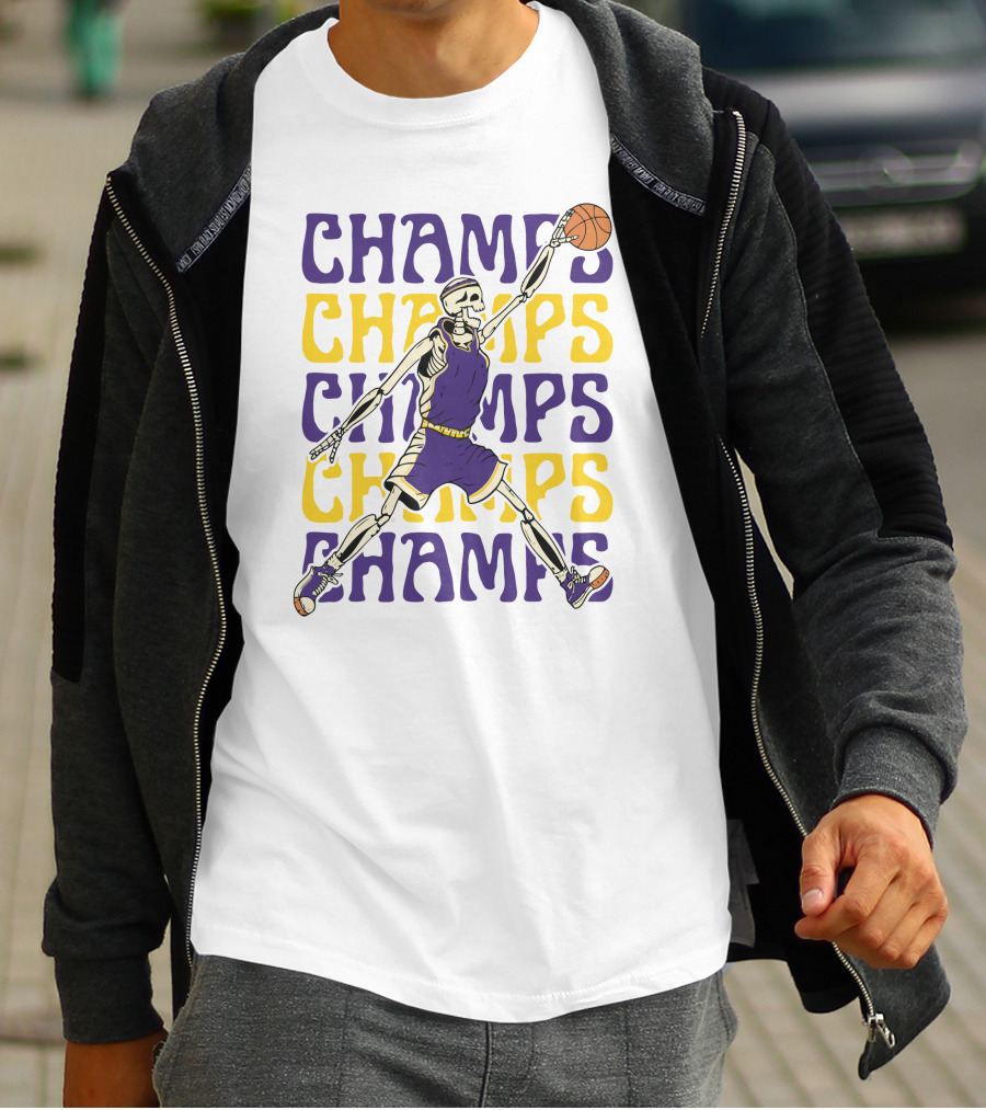 Skeleton Basketball Champs Baton Rouge T-Shirt