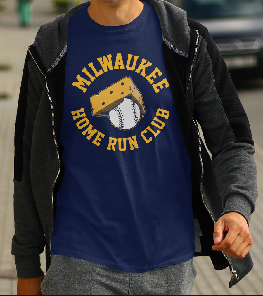 Milwaukee Home Run Club Cheese Baseball T-Shirt