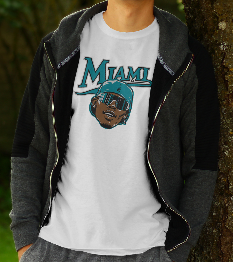 Jazz Chisholm Swag Head Miami Baseball Logo Look T-Shirt