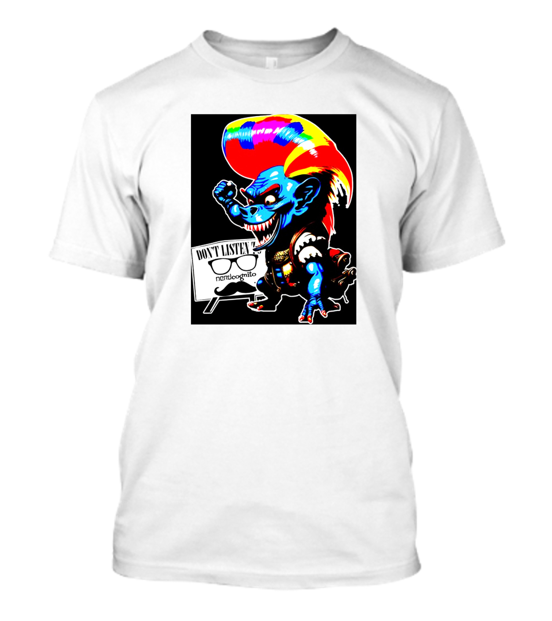 Don't Listen Sparkletroll Nerdcognito Glasses T-Shirt