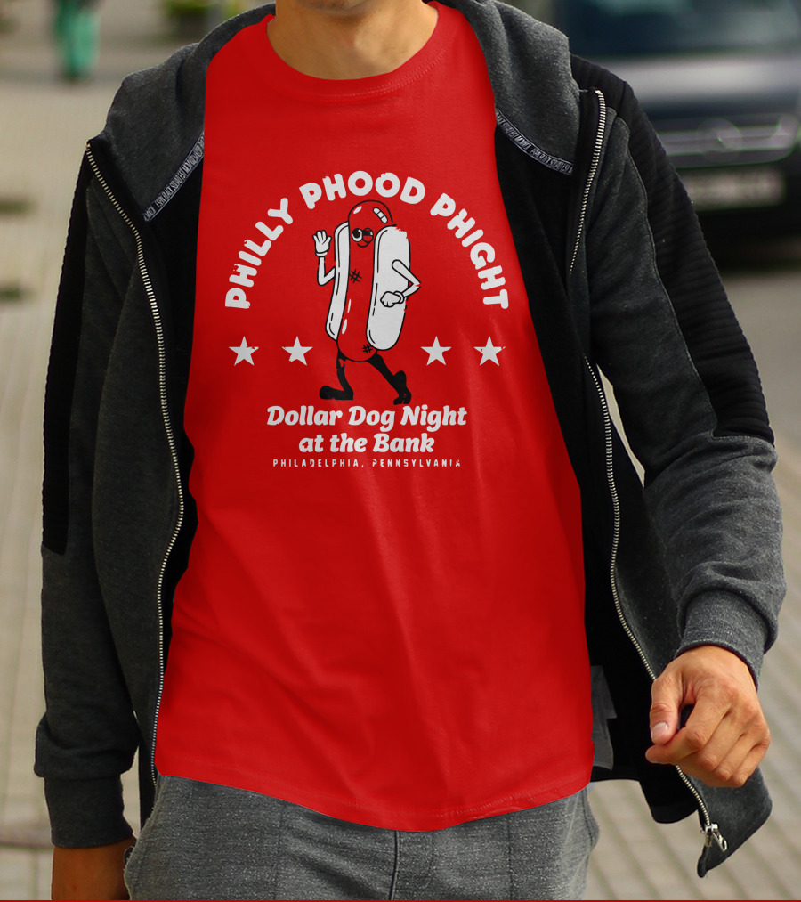 Philly Phood Phight Dollar Dog Night At The Bank Philadelphia Pennsylvania T-Shirt