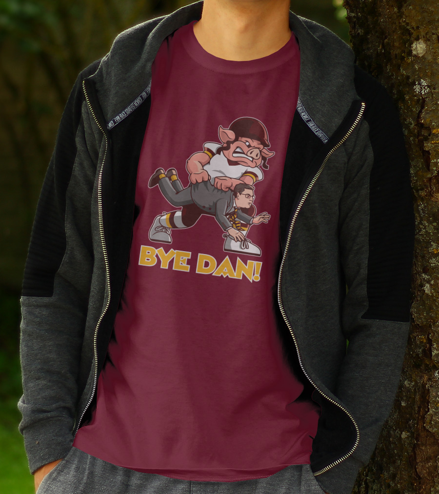 BYE DAN Football Pig Player Carrying A Man T-Shirt
