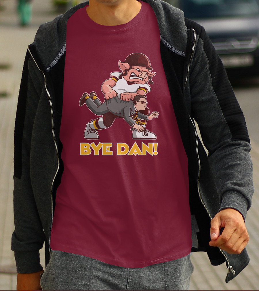 BYE DAN Football Pig Player Carrying A Man T-Shirt