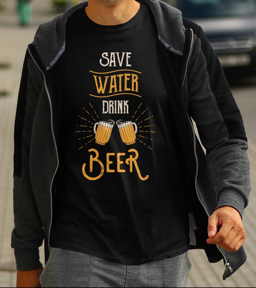 Save Water Drink Beer Mugs T-Shirt
