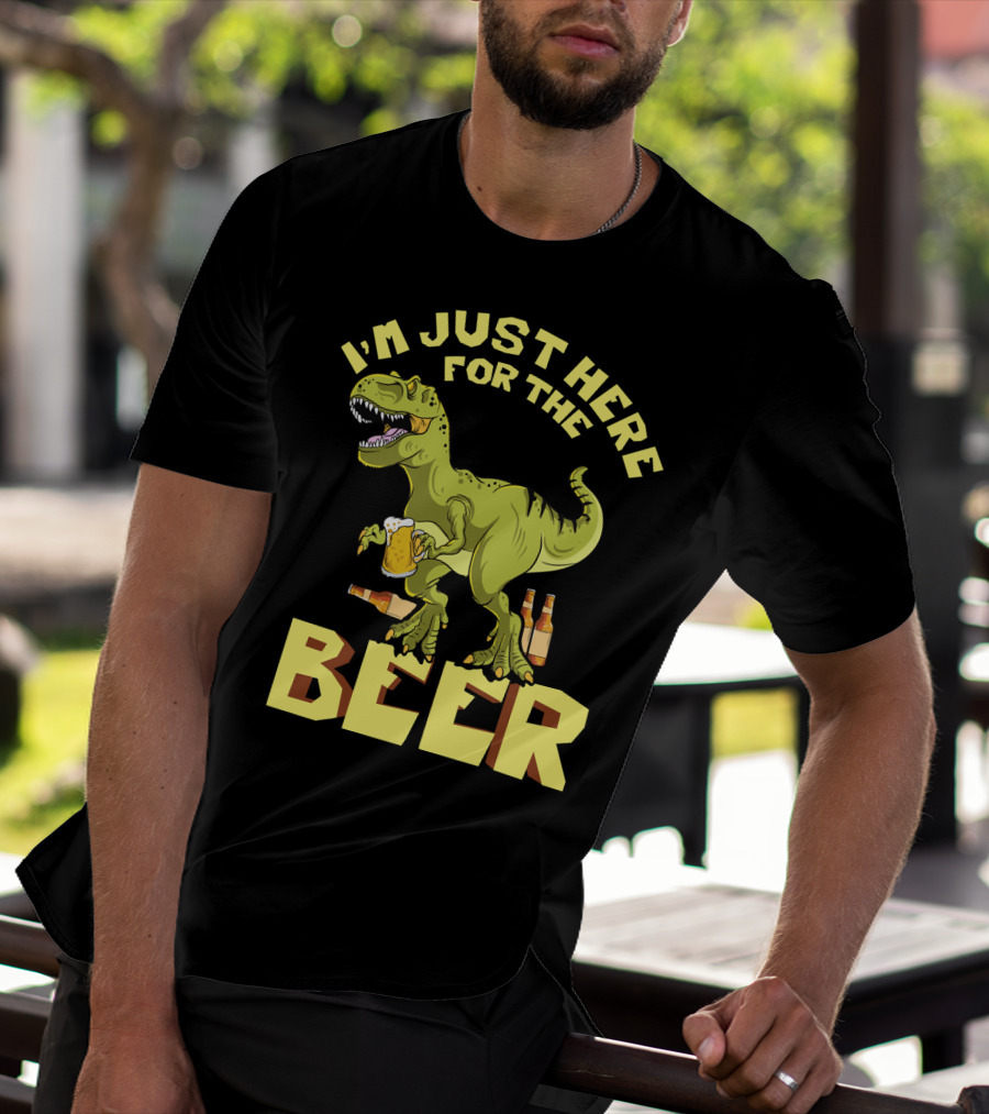I'm Just Here For The Beer Rex Dinosaur Oktoberfest T-Shirt