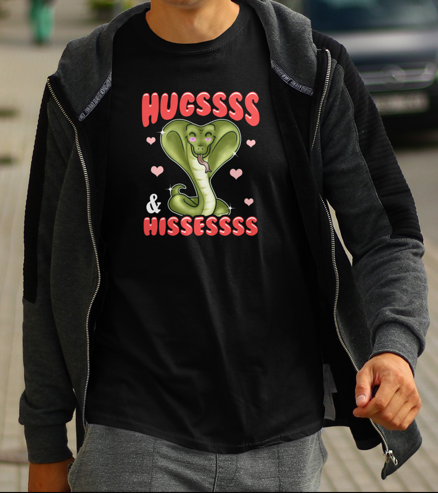 Hugssss And Hissessss King Cobra Snake Lover T-Shirt
