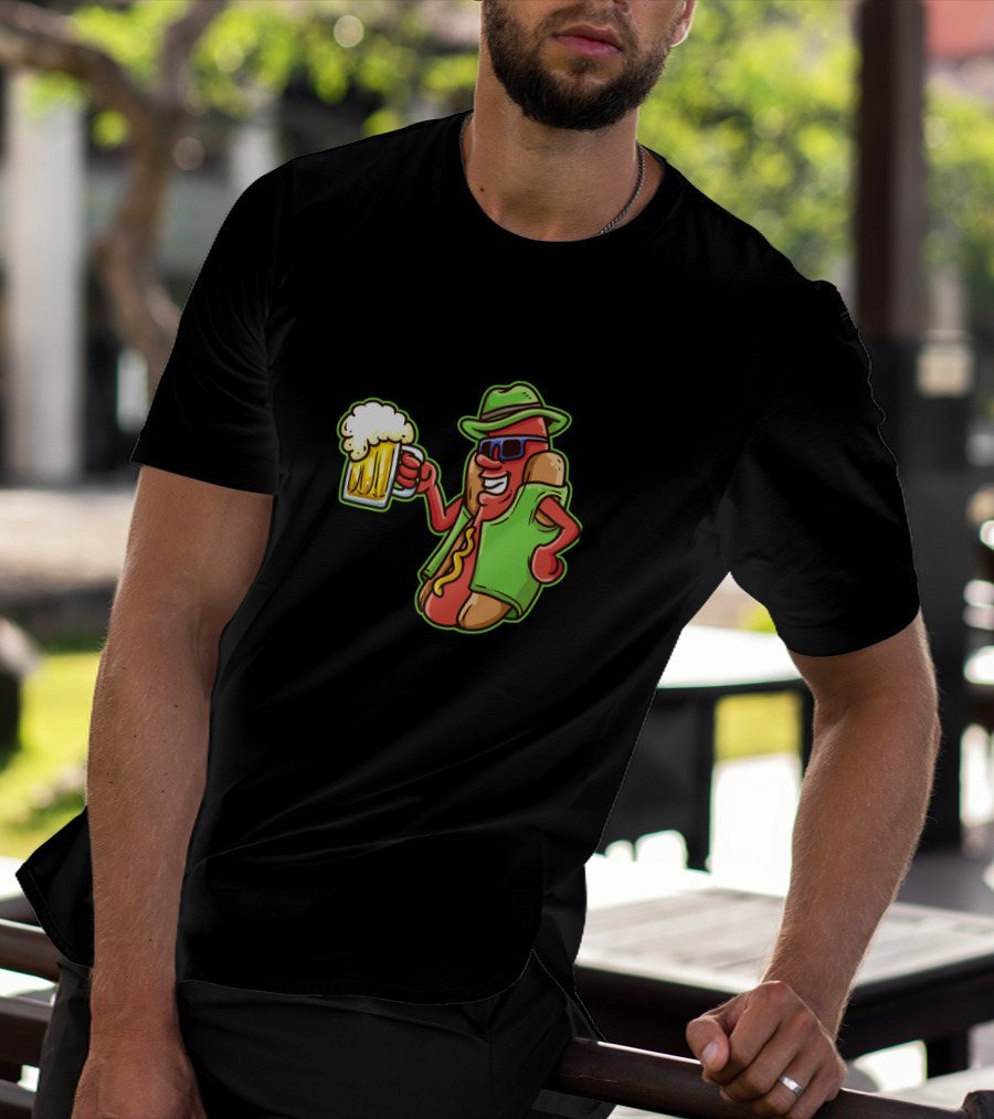 Oktoberfest Beer Hotdog Bratwurst German T-Shirt