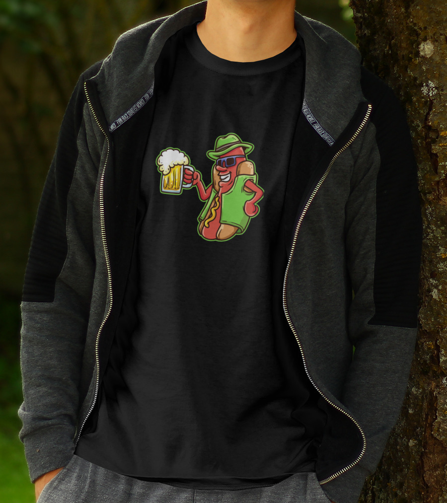 Oktoberfest Beer Hotdog Bratwurst German T-Shirt