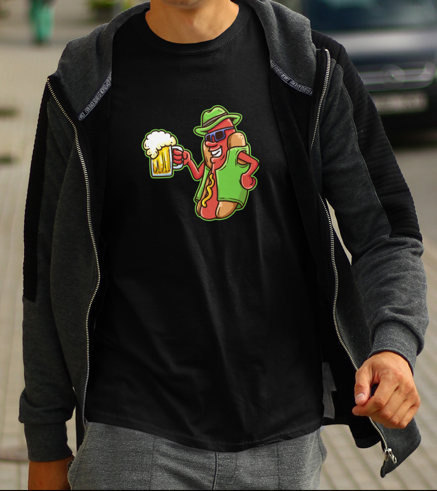 Oktoberfest Beer Hotdog Bratwurst German T-Shirt
