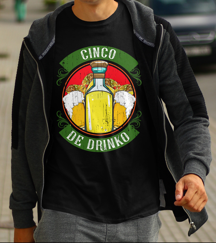 Cinco De Drinko Tequila And Beer T-Shirt
