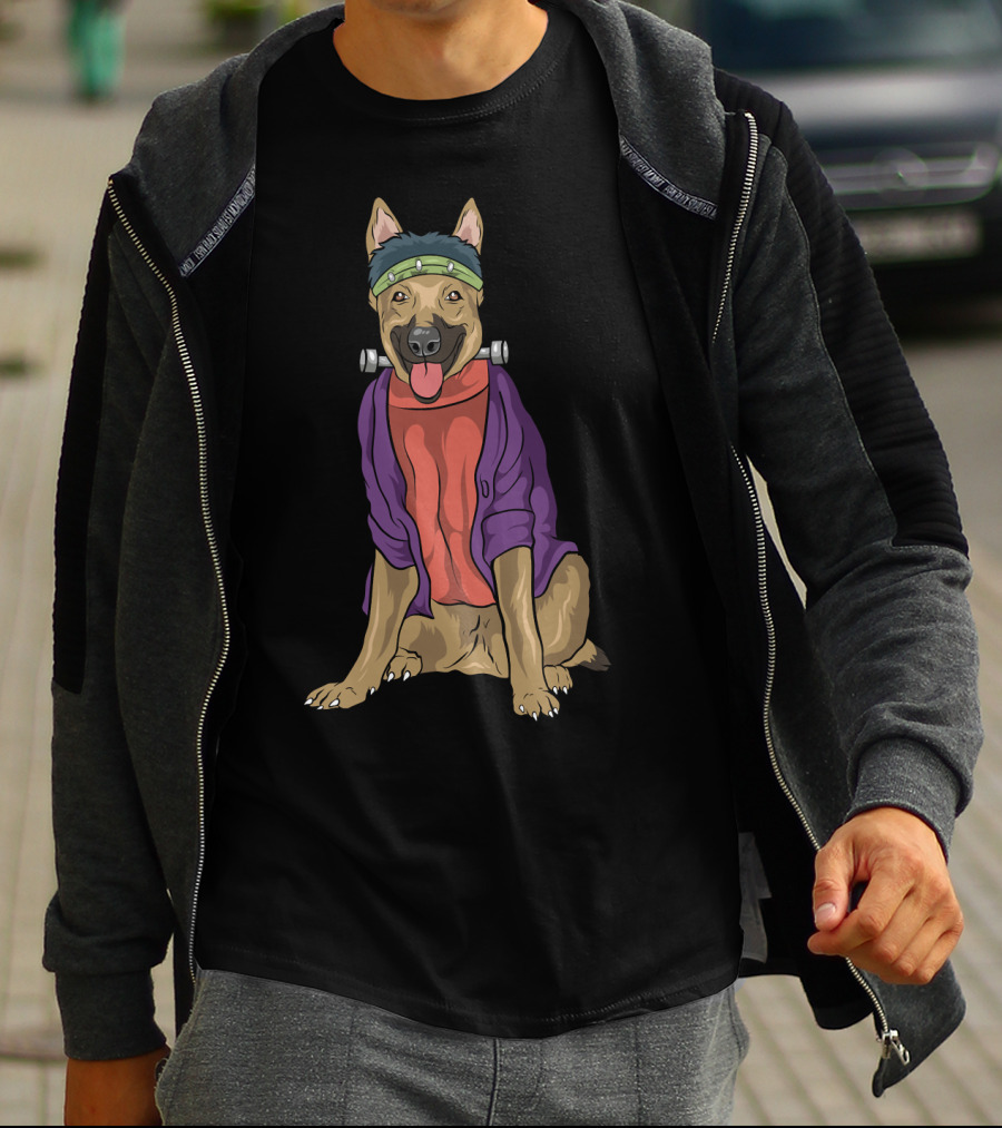German Shepherd Frankenstein Monster Dog Halloween Humor T-Shirt